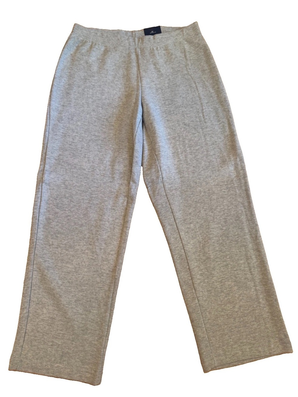 🆕KMart Basic editions Y2K grey pull on ladies lounge pants Flatback Rib size LG